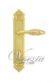 Дверная ручка Venezia на планке PL96 мод. Casanova (полир. латунь) сантехническая