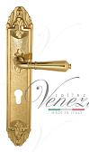 Дверная ручка Venezia на планке PL90 мод. Vignole (полир. латунь) под цилиндр