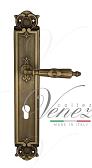 Дверная ручка Venezia на планке PL97 мод. Anneta (мат. бронза) под цилиндр